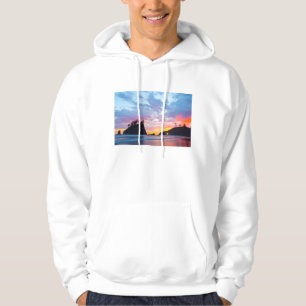 Veste À Capuche Deuxième plage au coucher du soleil, Washington