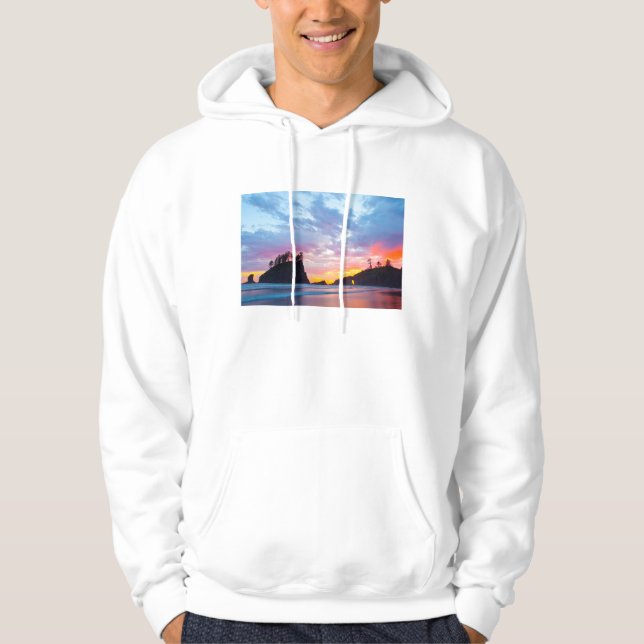 Veste À Capuche Deuxième plage au coucher du soleil, Washington (Devant)