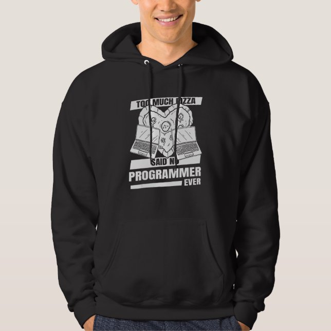 Veste À Capuche Développeur de code Ingénieur logiciel Pizza Progr (Devant)