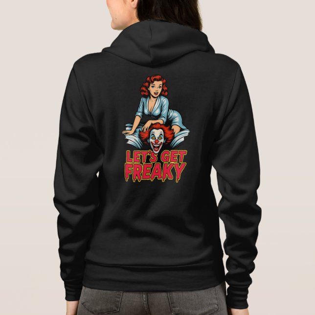 Veste À Capuche Devenons Fous – Rétro Pin-Up & Clown Flippant (Dos)