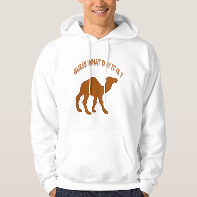 Veste À Capuche Devinez Quel Jour C'est ? Camel de la Journée - Ch (Devant)