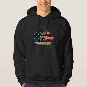 Veste À Capuche Devise du drapeau Utah Ut Us