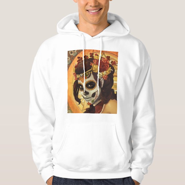 Veste À Capuche Dia De Los Muertos Throw Pillow (Devant)
