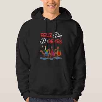 Veste À Capuche Dia De Reyes Joyeux Jour de l'Epiphanie Trois Rois