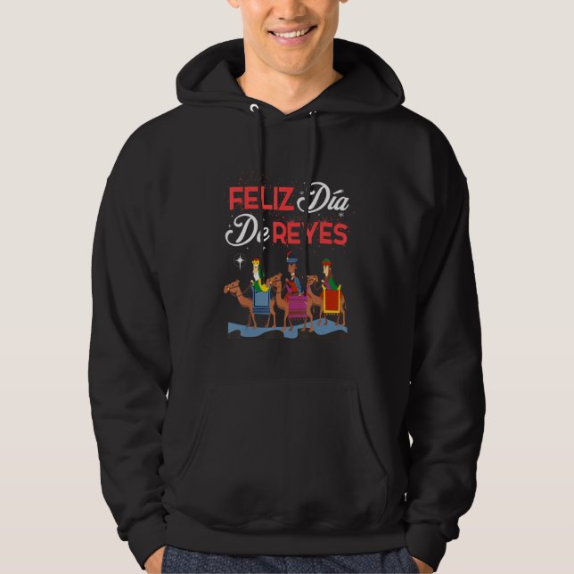 Veste À Capuche Dia De Reyes Joyeux Jour de l'Epiphanie Trois Rois (Devant)