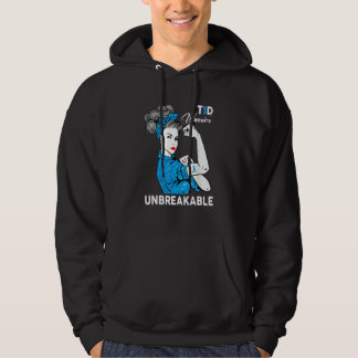 Veste À Capuche Diabète de type 1 T1D Sensibilisation au diabète d