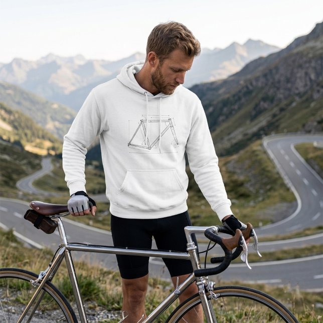 Veste À Capuche Diagramme de géométrie de cadre de bicyclette  (Créateur téléchargé)