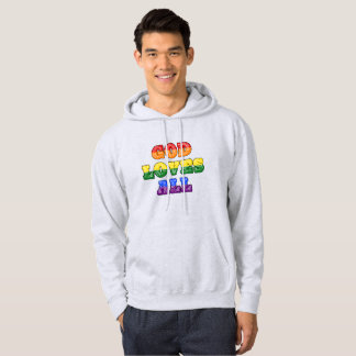 Veste À Capuche "Dieu aime tout le monde" Fierté chrétienne gay/LG