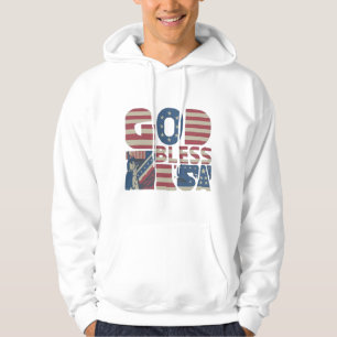 VESTE À CAPUCHE DIEU BLESS USA