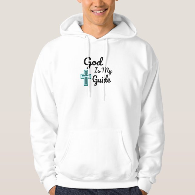 Veste À Capuche Dieu est ma croix guide (Devant)