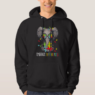 Veste À Capuche Différences d'acceptation Elephant Funny Autisme L