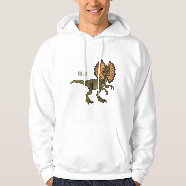 Veste À Capuche Dilophosaurus dessin animé (Devant)