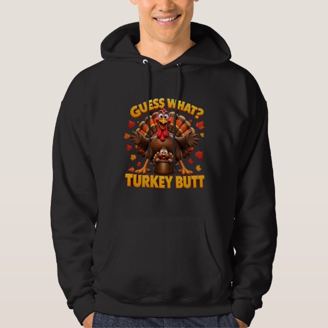Veste À Capuche dinde de thanksgiving drôle (Devant)