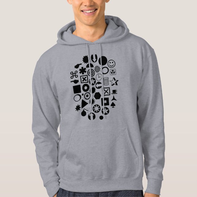 Veste À Capuche Dingbat Abstrait (Devant)