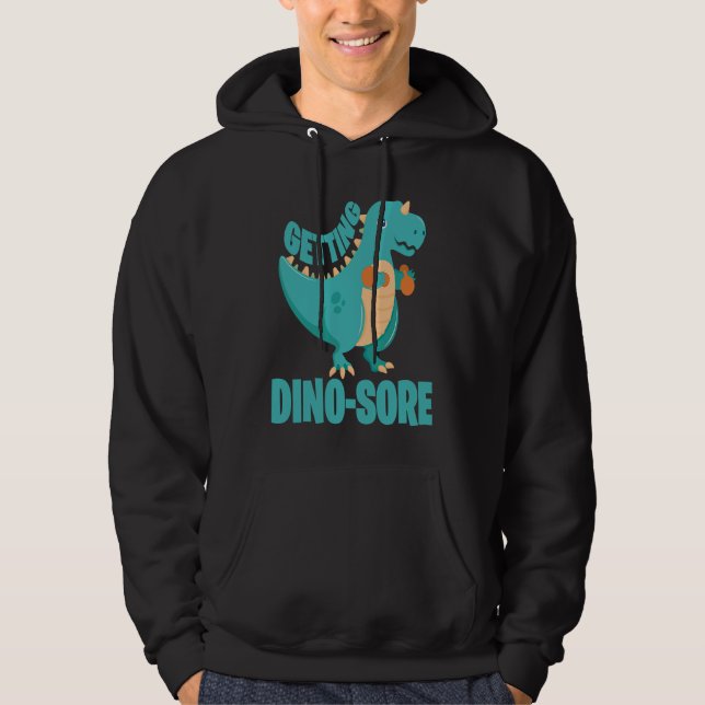 Veste À Capuche Dino Sore Muscle Soreness Dinosaur Fitness (Devant)