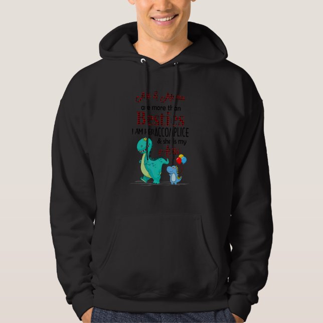 Veste À Capuche Dinosaur Moi et Mema sommes plus que des meilleure (Devant)