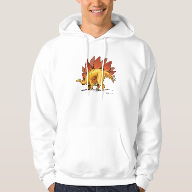 Veste À Capuche Dinosaure de bande dessinée de Stegosaurus de (Devant)