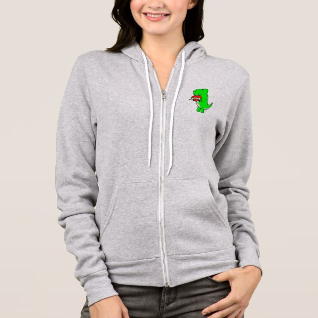 Veste À Capuche Dinosaure de la Journée des Véntines (Devant)