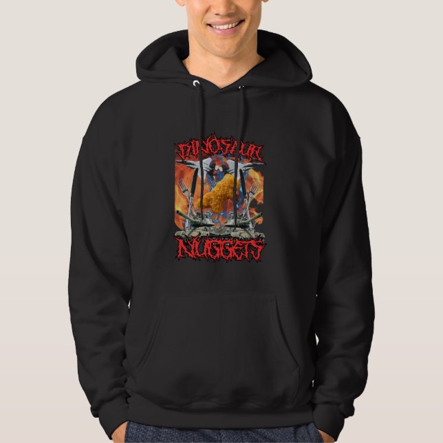 Veste À Capuche Dinosaure Dinosaure Poulet Nugget Bootleg Hardcore (Devant)