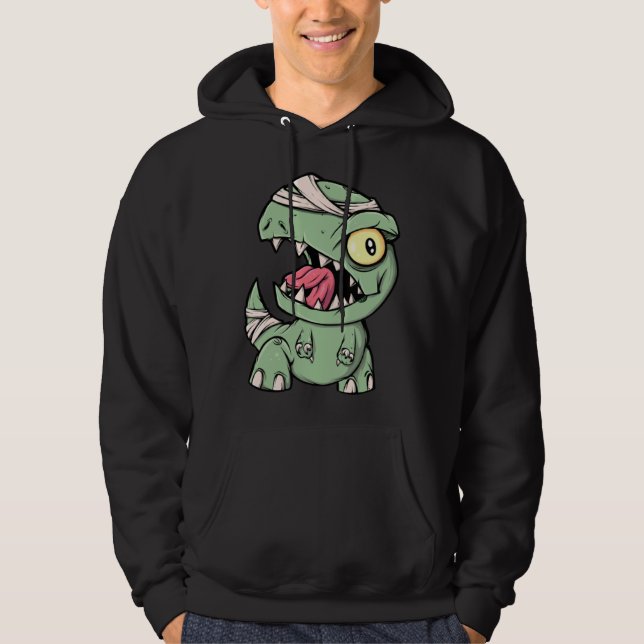 Veste À Capuche Dinosaure Zombie Rex pour garçons Mummy Halloween (Devant)