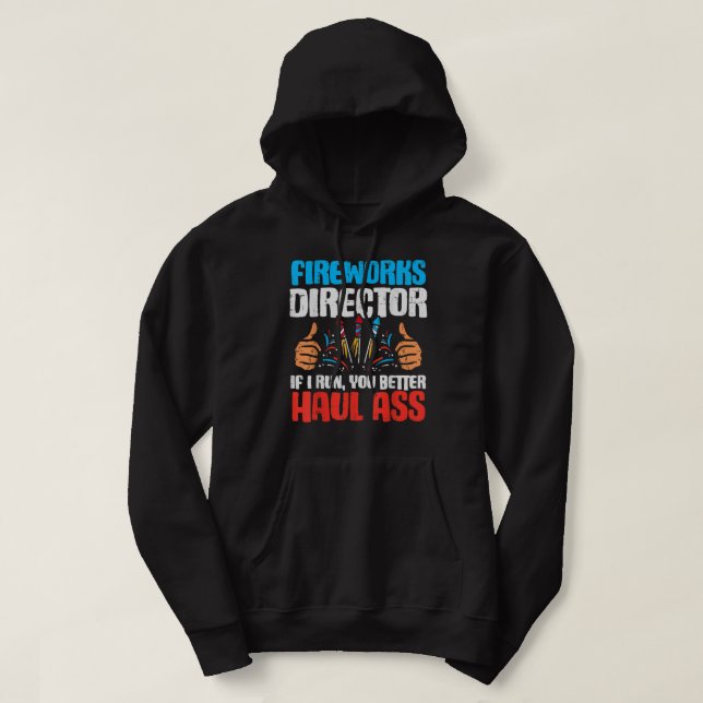 Veste À Capuche Directeur de Firework Technicien Je Vous Exécute 4 (Design devant)