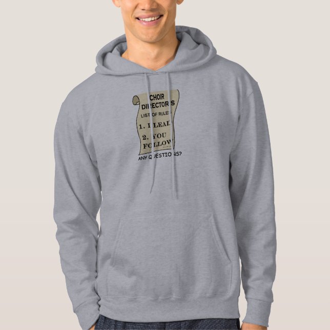 Veste À Capuche Directeur du choeur Liste des règles (Devant)