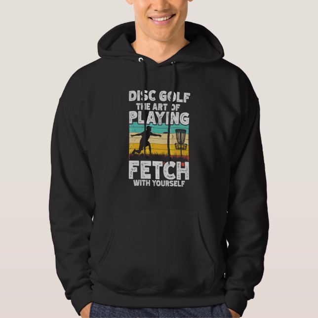 Veste À Capuche Disc Golf Le Jeu De Jouer À Aller Chercher Avec Vo (Devant)