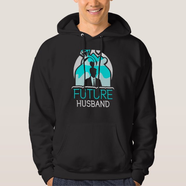 Veste À Capuche Discours de fête de mariage du futur marié enterre (Devant)