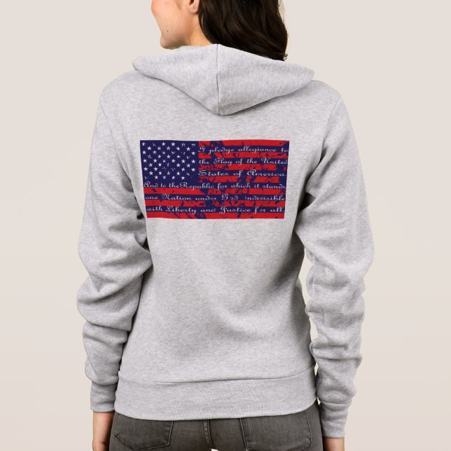 Veste À Capuche Distressed-Drapeau (Dos)
