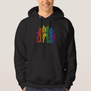 Veste À Capuche Dites Gay Sunflower Dites Trans Restez Fier Lgbtq