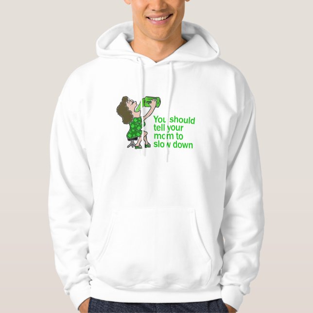 Veste À Capuche Dites votre maman de ralentir (Devant)