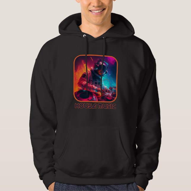 Veste À Capuche DJ astronaute EDM pour la marchandise de la maison (Devant)