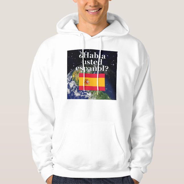 Veste À Capuche Do you speak Spanish ? Flag & Earth (Devant)