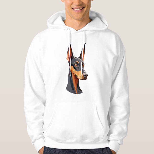 Veste À Capuche Doberman de l'oreille naturelle (Devant)