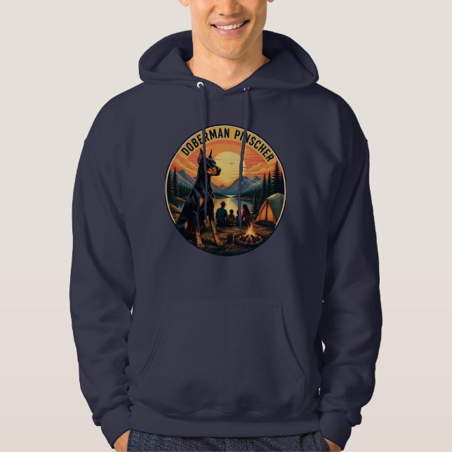 Veste À Capuche Doberman Pinscher (Devant)