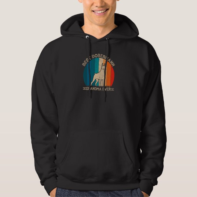 Veste À Capuche Dobermann Dobermann Conception De Chien Pour Grand (Devant)