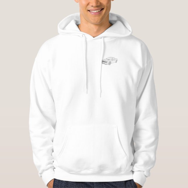 Veste À Capuche Dodge Challenger Illustration Zip Up (Devant)