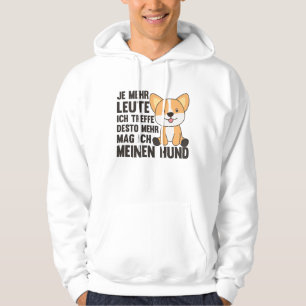 Veste À Capuche Dog Corgi n'aime pas les gens, mignons chiens