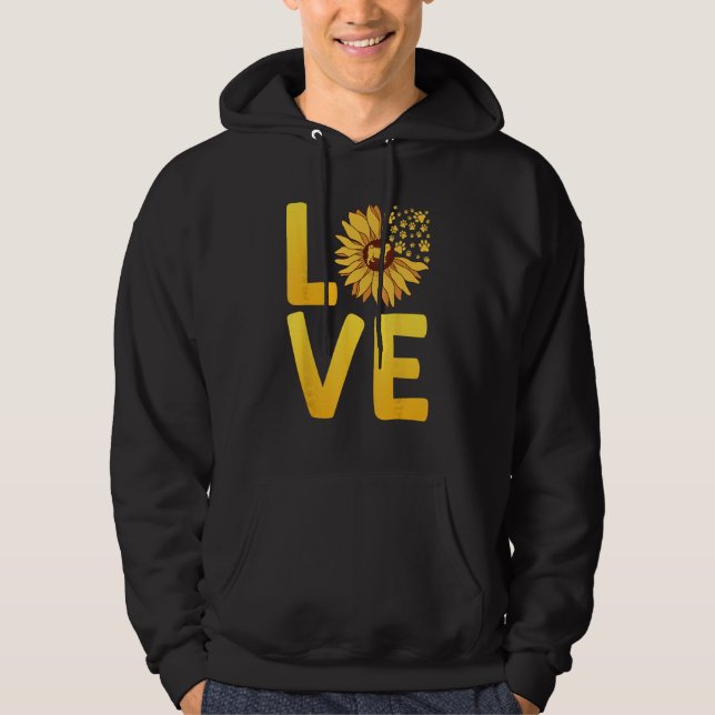 Veste À Capuche Dog LOVE Spring Fan Dog  Doggie Sunflower Dog Mom (Devant)