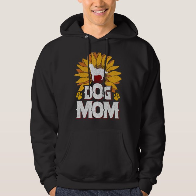 Veste À Capuche Dog Mom Sunflowers Dog  Dog fan Doggie Dogs Mom (Devant)