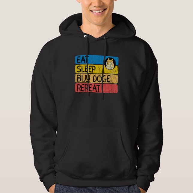 Veste À Capuche Dogecoin Doge Avec Lunettes De Soleil (Devant)