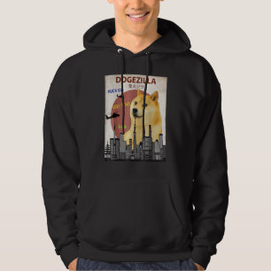 Veste À Capuche Dogezilla T- Doge Doge Mèmes Shiba Inu Chien