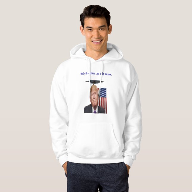 Veste À Capuche Donald Trump humour des drones (Devant entier)