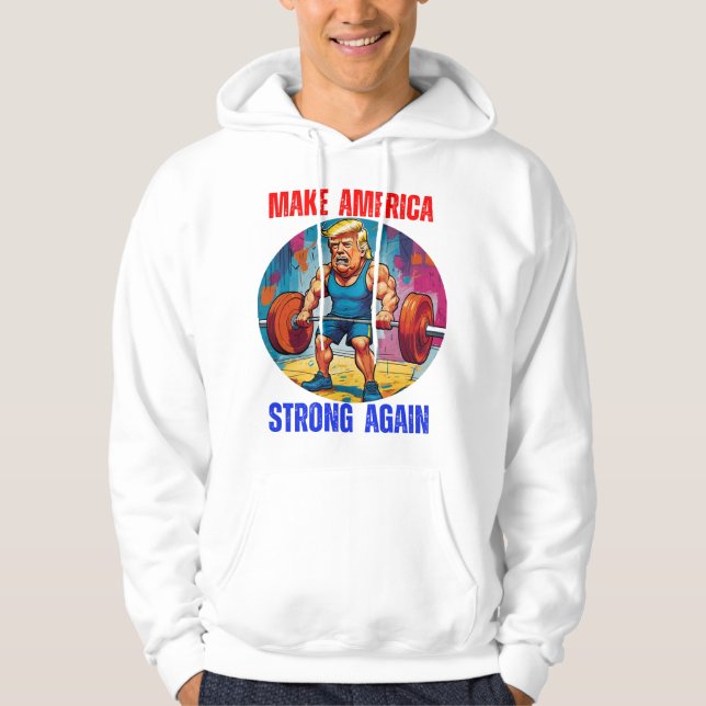 VESTE À CAPUCHE DONALD TRUMP - RENDRE NOËL FORT (Devant)