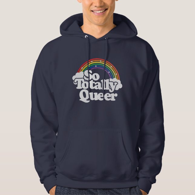 Veste À Capuche Donc totalement gay - Fierté arc-en-ciel - LGBTQ (Devant)