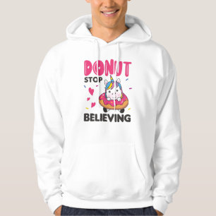 Veste À Capuche Donut Unicorn Pun Unicornes colorées Donuts