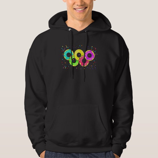 Veste À Capuche Donuts Dans La Forme Symbole Olympique Pour Donut  (Devant)