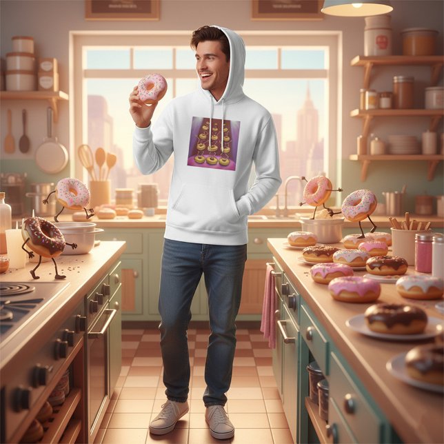 Veste À Capuche Donuts Danser Whimsical Doughnut Caractères (Créateur téléchargé)