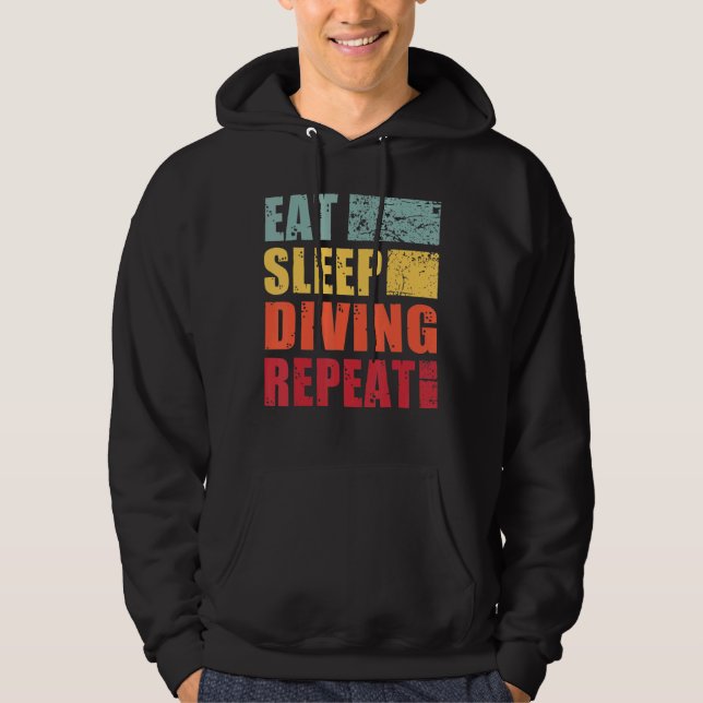 Veste À Capuche Dormir manger Plongée Répéter (Devant)