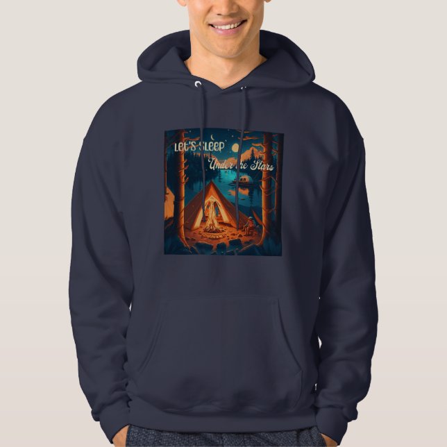 Veste À Capuche Dormons sous les étoiles | Art de camping (Devant)